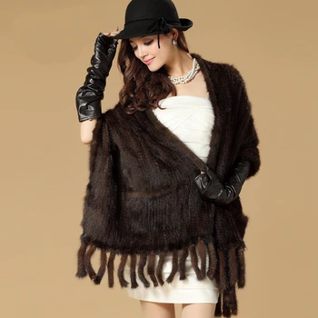 Luxury Winter Women's Genuine Natural Knitted Mink Fur Scarves with Tassels Lady Pashmina Wraps Women Fur Shawl VK1438
Luxury Winter Women's Genuine Natural Knitted Mink Fur Scarves with Tassels Lady Pashmina Wraps Women Fur Shawl VK1438
