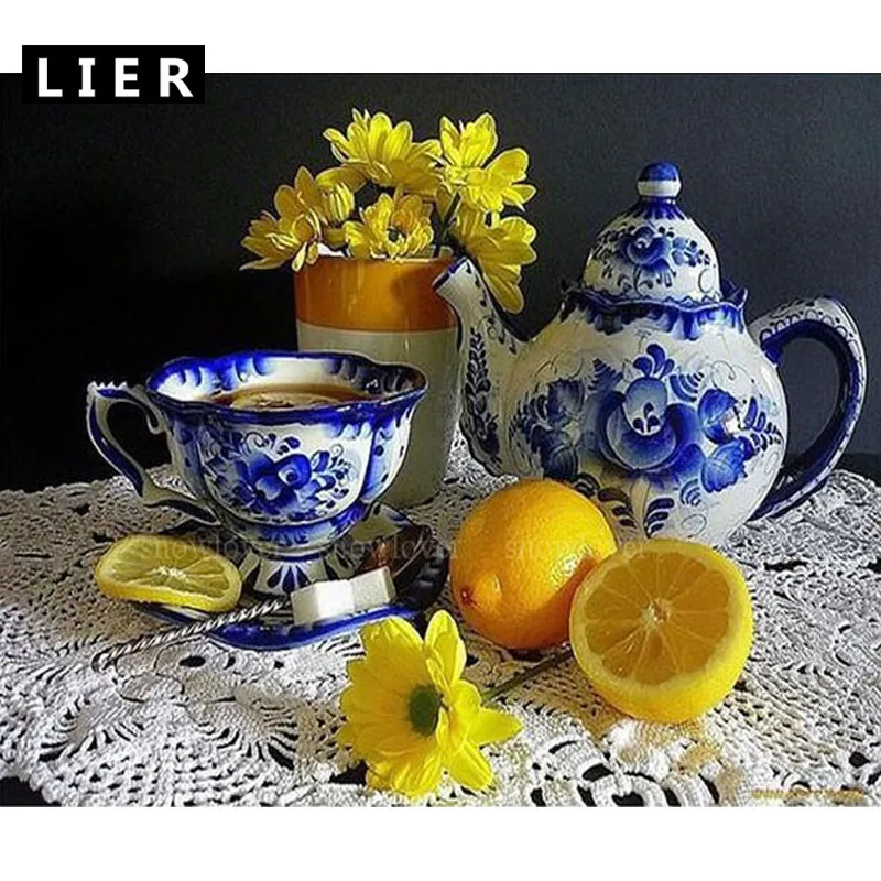 LIER 5D diy diamond painting Lemon tea pot flowers, full square diamond embroidery fruit, decoration gift K63
LIER 5D diy diamond painting Lemon tea pot flowers, full square diamond embroidery fruit, decoration gift K63