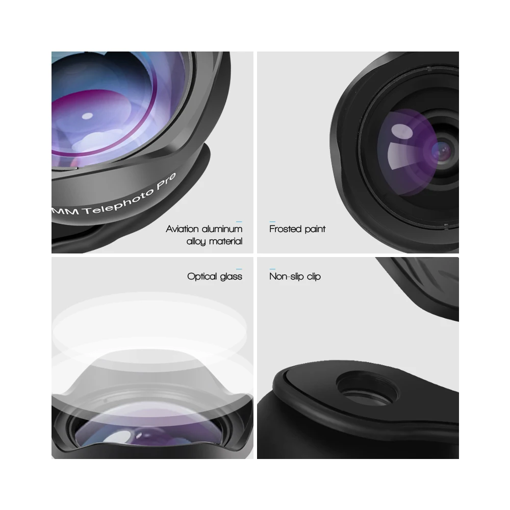 APEXEL 65mm Portrait Lens 3X HD Telephoto Lens Professional Mobile Phone Camera Lens for iPhone, Samsung Android Smartphone 12 -06
