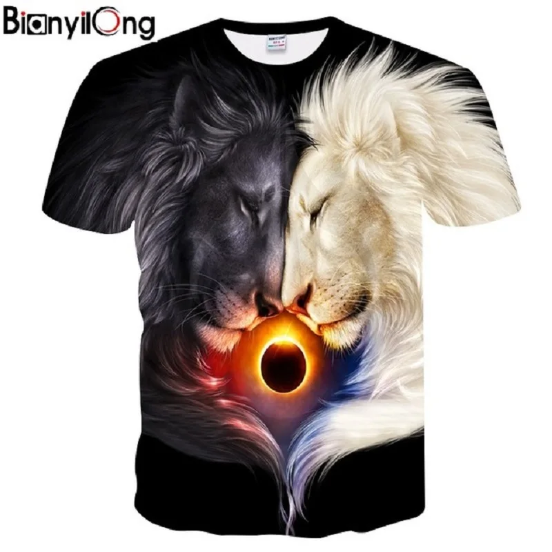 New Fashion Brand T-shirt Men/Women Summer 3d Tshirt Print Yin and Yang lion T shirt Tops Tees
New Fashion Brand T-shirt Men/Women Summer 3d Tshirt Print Yin and Yang lion T shirt Tops Tees