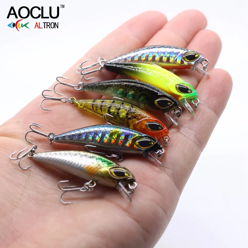 Aoclu Wobbler Jerkbait 10 Colors 4.5Cm 3.0G Hard Bait Minnow Crank