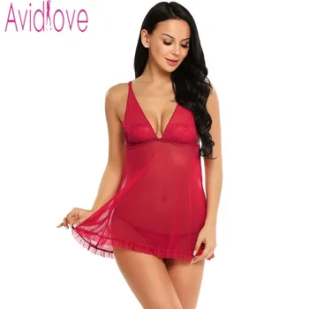 Avidlove Sexy Lingerie Sexy Hot Exotic Nightwear Sheer Babydoll Set Ruffled Nightwear with G-string Hot Sexy Underwear Lenceria
Avidlove Sexy Lingerie Sexy Hot Exotic Nightwear Sheer Babydoll Set Ruffled Nightwear with G-string Hot Sexy Underwear Lenceria