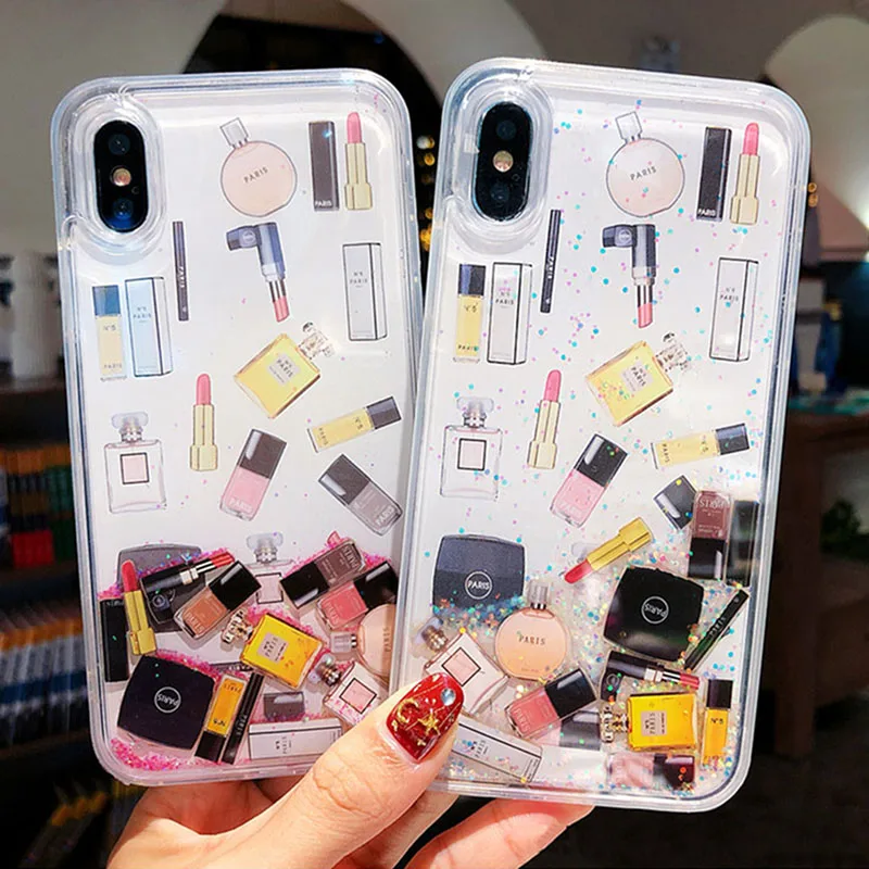 Makeup Cosmetic Quicksand Case For iPhone XR X XS Max Lipstick Perfume Bottle Dynamic Liquid Case For iPhone 6 6s 7 8 Plus Cover
Makeup Cosmetic Quicksand Case For iPhone XR X XS Max Lipstick Perfume Bottle Dynamic Liquid Case For iPhone 6 6s 7 8 Plus Cover