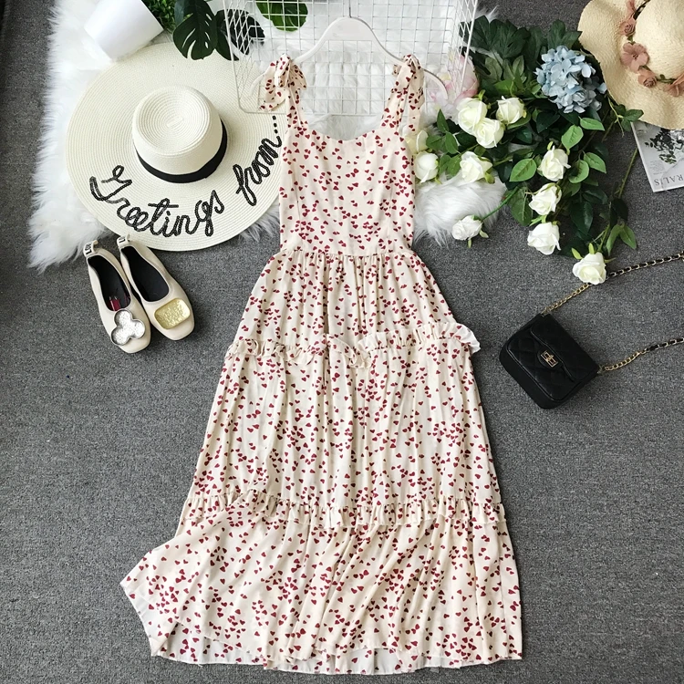 Summer Sweet Splicing Ruffle Casual Dress Women Sexy Print Sleeveless Vestidos De Fiesta F088
Summer Sweet Splicing Ruffle Casual Dress Women Sexy Print Sleeveless Vestidos De Fiesta F088