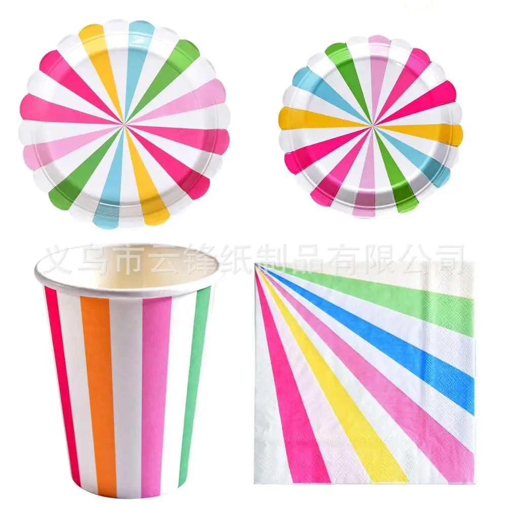 New Colorful Rainbow Disposable Tableware Paper Straws Plates Napkins Birthday Unicorn Party wedding Decorations Supplies
New Colorful Rainbow Disposable Tableware Paper Straws Plates Napkins Birthday Unicorn Party wedding Decorations Supplies