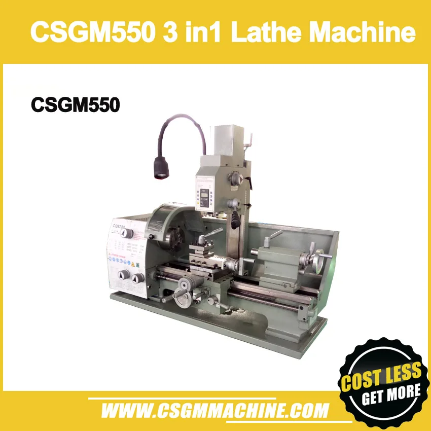 CSGM550 3 in 1 Lathe Machine/750W + 600W Brushless Motor/550mm Working Length with working light and working base
CSGM550 3 in 1 Lathe Machine/750W + 600W Brushless Motor/550mm Working Length with working light and working base