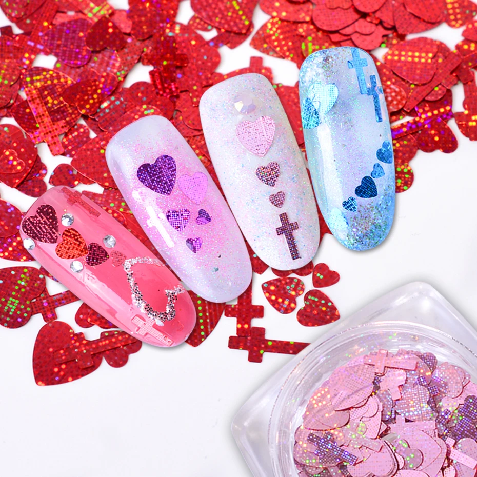 1 Box 3D Nail Art Sequins Glitter Heart Cross Valentine Decorations Flakes Mixed Designs Sets Colorful Manicure Nail Tools TRFL
1 Box 3D Nail Art Sequins Glitter Heart Cross Valentine Decorations Flakes Mixed Designs Sets Colorful Manicure Nail Tools TRFL