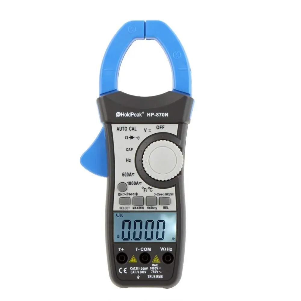 HoldPeak AC/DC Hold Digital Display Current Clamp Meter HP-870N Frequency Multi Meter Voltage Clamp Meter True RMS
HoldPeak AC/DC Hold Digital Display Current Clamp Meter HP-870N Frequency Multi Meter Voltage Clamp Meter True RMS