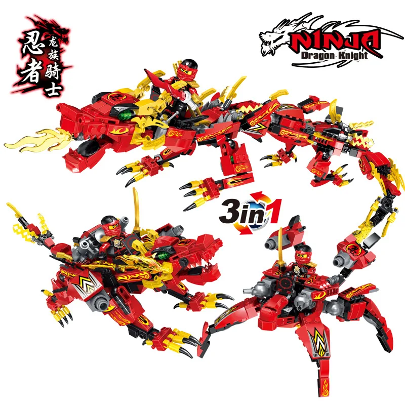 2019 NEW 3 in 1 Ninja Red Dragon Knight Building Blocks Sets Bricks Ninja Movie Figure Model Kids Toys Gfit
2019 NEW 3 in 1 Ninja Red Dragon Knight Building Blocks Sets Bricks Ninja Movie Figure Model Kids Toys Gfit