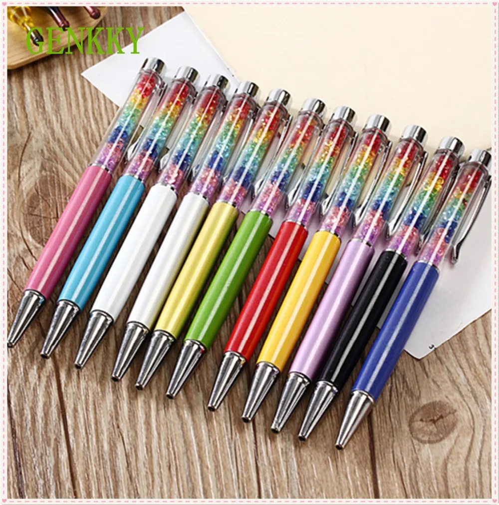 5PCS GENKKY 11 Colors Diamond Ballpoint Pen Crystal Rainbow Ball Point Pens Stationery Ballpen Office School Promotion Gift
5PCS GENKKY 11 Colors Diamond Ballpoint Pen Crystal Rainbow Ball Point Pens Stationery Ballpen Office School Promotion Gift