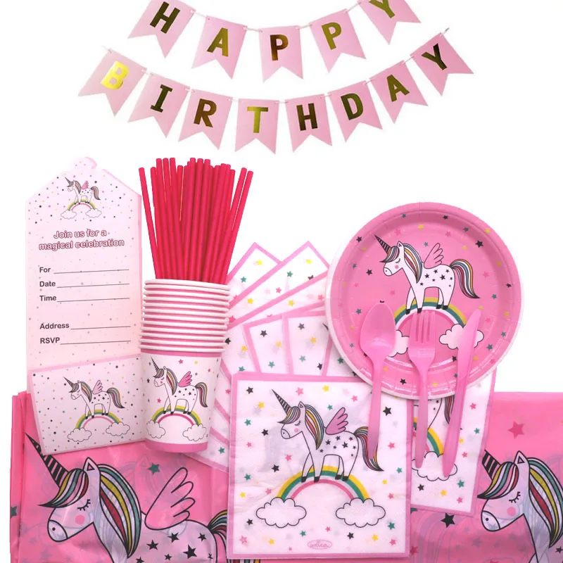 Unicorn Party Cute Decoration Baby Shower Plates Cups Napkins Disposable Tablewa Set Birthday Party Supplies Wedding Decoration
Unicorn Party Cute Decoration Baby Shower Plates Cups Napkins Disposable Tablewa Set Birthday Party Supplies Wedding Decoration