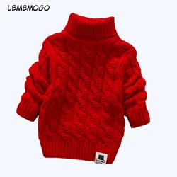 Lememogo/От 1 до 4 лет свитера для мальчиков и девочек; однотонные детские свитера с высоким воротником; мягкие теплые зимние свитера с высоким во...