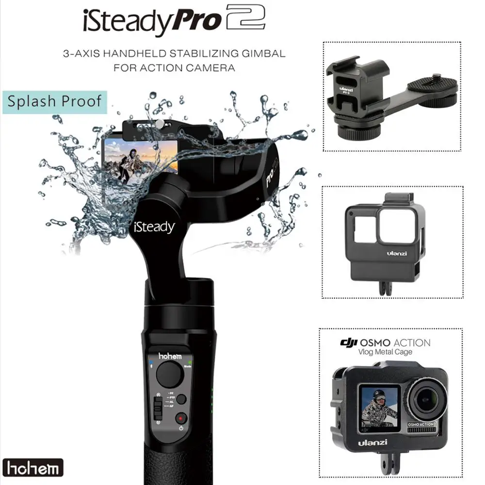 Hohem iSteady Pro 2 Three Axis Handheld Stabilizer Splash Proof For Gopro 7/6/5/4 DJI Osmo Action YI SJCAM Sport Action Cameras
Hohem iSteady Pro 2 Three Axis Handheld Stabilizer Splash Proof For Gopro 7/6/5/4 DJI Osmo Action YI SJCAM Sport Action Cameras