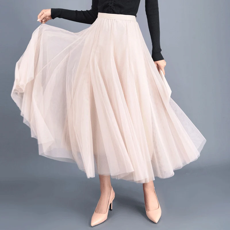 OHRYIYIE Beige Gray Pink Maxi Long Skirt Womens 2019 Tulle Skirts Spring Summer Party Mesh A-line Skirts Female Jupe Longue
OHRYIYIE Beige Gray Pink Maxi Long Skirt Womens 2019 Tulle Skirts Spring Summer Party Mesh A-line Skirts Female Jupe Longue