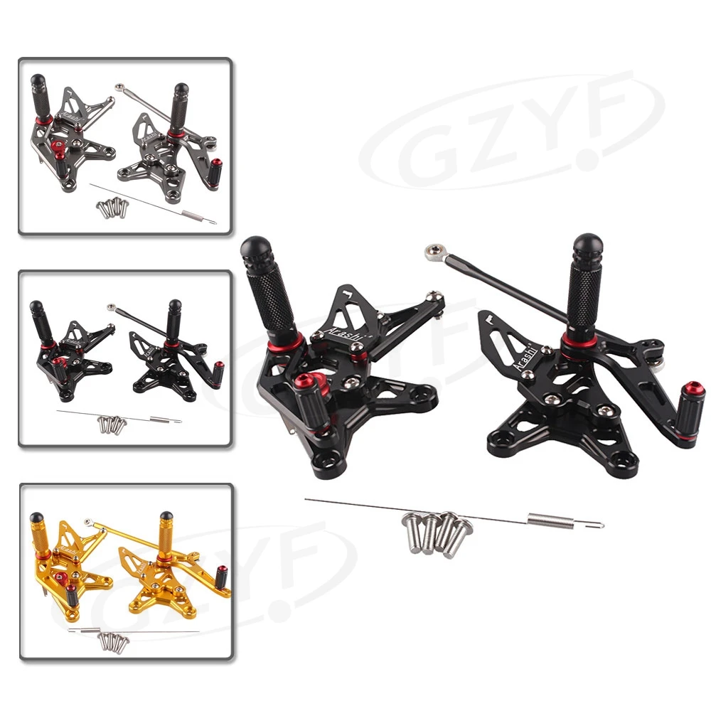 Motorcycle Adjustable Spare Parts Shift Foot Pegs Rear Sets Bracket Kit for Kawasaki Ninja ZX6R 2009-2017
Motorcycle Adjustable Spare Parts Shift Foot Pegs Rear Sets Bracket Kit for Kawasaki Ninja ZX6R 2009-2017