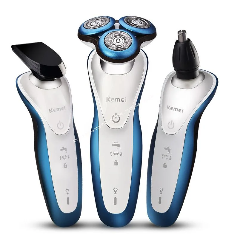 3in1 facial Electric Razor Electric Shaver For Men shaving machine rechargeable waterproof kemei 3D male beard shaver kit
3in1 facial Electric Razor Electric Shaver For Men shaving machine rechargeable waterproof kemei 3D male beard shaver kit