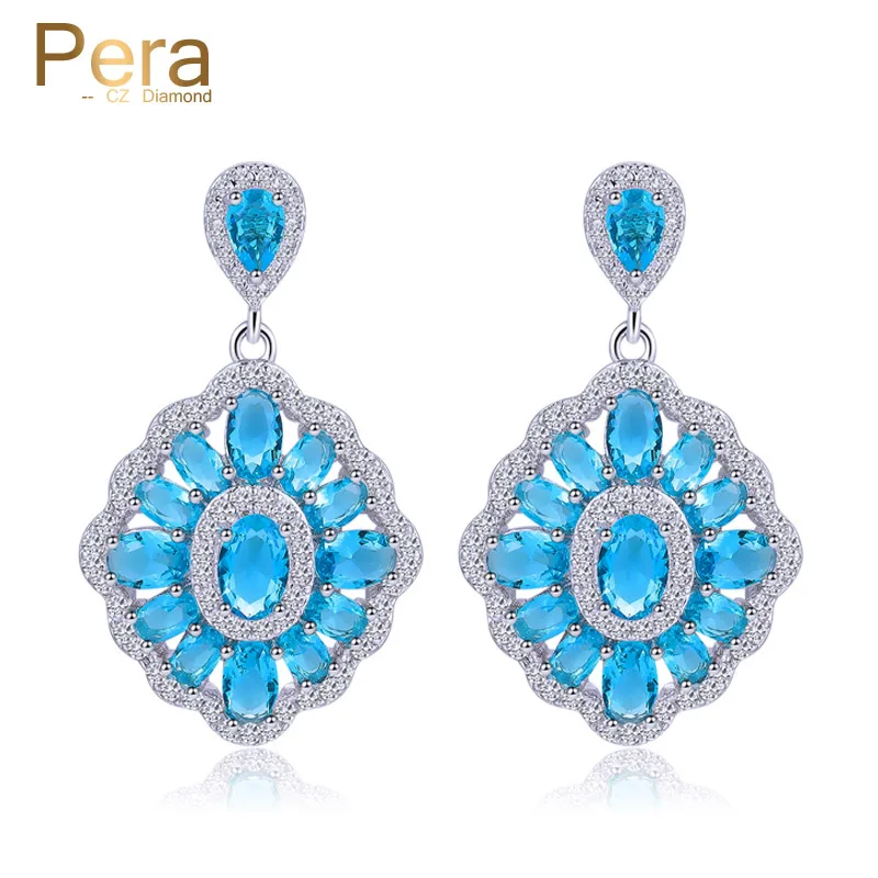Pera Unique Light Blue Big Cubic Zircon Crystal Design Fashion Women Party Long Dangling Drop Earrings Jewelry For Female E166
Pera Unique Light Blue Big Cubic Zircon Crystal Design Fashion Women Party Long Dangling Drop Earrings Jewelry For Female E166