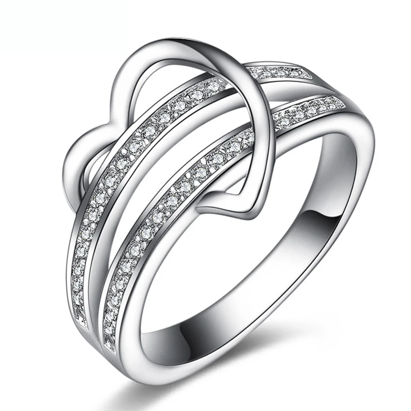 Exquisite Half heart-shaped Double Rhinestone Heart Lover's Ring Couple Ring Fashion Women Rings Wedding Rings New
Exquisite Half heart-shaped Double Rhinestone Heart Lover's Ring Couple Ring Fashion Women Rings Wedding Rings New