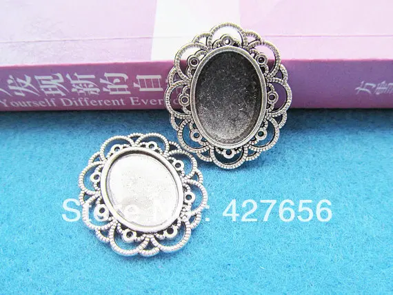 10pcs Antique Silver/Antique Bronze Oval Base Setting Tray Bezel Pendant Charm,Hollow Lace Border,Fit 13x18mm Cabochon/Cameo
10pcs Antique Silver/Antique Bronze Oval Base Setting Tray Bezel Pendant Charm,Hollow Lace Border,Fit 13x18mm Cabochon/Cameo
