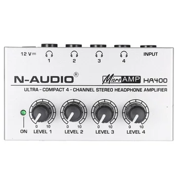 Andoer HA400 Ultra-compact 4 Channels Mini Audio Stereo Headphone Amplifier