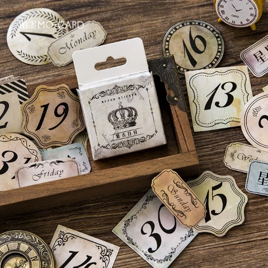 45 Pcs/box Vintage Date Number Mini Paper Sticker Set Decoration Diy Diary Scrapbooking Sealing Sticker Stationery
45 Pcs/box Vintage Date Number Mini Paper Sticker Set Decoration Diy Diary Scrapbooking Sealing Sticker Stationery