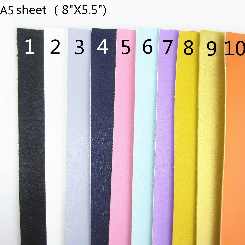A5 Sheet 8"x5.5"(21cmx15cm) Smooth Faux Leather Synthetic PU Leather Fabric for Bags Bows Craft Sewing DIY 1piece F0183
A5 Sheet 8"x5.5"(21cmx15cm) Smooth Faux Leather Synthetic PU Leather Fabric for Bags Bows Craft Sewing DIY 1piece F0183