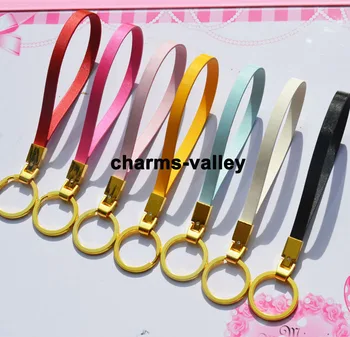 30PCS 8mm Satin Mixed Color Key Chains, Keyrings With 8mm PU leather Band, Golden Rings Fit 8mm Slide Letters, Charms 
30PCS 8mm Satin Mixed Color Key Chains, Keyrings With 8mm PU leather Band, Golden Rings Fit 8mm Slide Letters, Charms
