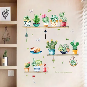 Simulation Storage Shelves Wall Stickers Green Potted Plants Cactus Wall Mural Poster Art Home Decoration Living Room Decals
Simulation Storage Shelves Wall Stickers Green Potted Plants Cactus Wall Mural Poster Art Home Decoration Living Room Decals