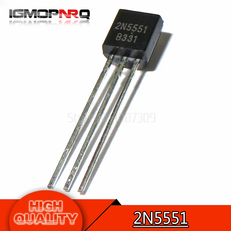 

100pcs free shipping 2N5551 0.6A 160V Bipolar Transistors - BJT NPN Gen Pur SS TO-92 new original