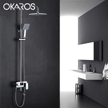 OKAROS NEW Luxury Shower Water Dynamic LED Digital Display Shower Faucets Single Hand Bathtub Bathroom Shower Faucet Set
OKAROS NEW Luxury Shower Water Dynamic LED Digital Display Shower Faucets Single Hand Bathtub Bathroom Shower Faucet Set