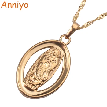 Anniyo Our Lady of Guadalupe Pendant Neckalces for Women Blessed Virgin Mary Jewelry Religion Christening Gifts #051204
Anniyo Our Lady of Guadalupe Pendant Neckalces for Women Blessed Virgin Mary Jewelry Religion Christening Gifts #051204