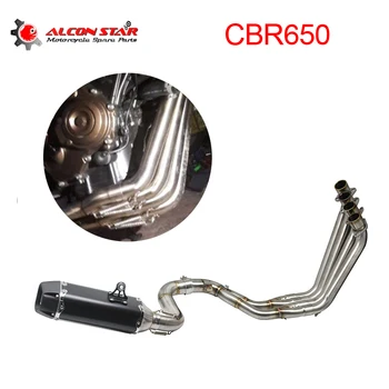 Alconstar-Motorcycle Full Exhaust Systems Muffler Middle Header Pipe with Sensor for Honda CBR650F CBR650 CB650F Slip-On Racing
Alconstar-Motorcycle Full Exhaust Systems Muffler Middle Header Pipe with Sensor for Honda CBR650F CBR650 CB650F Slip-On Racing