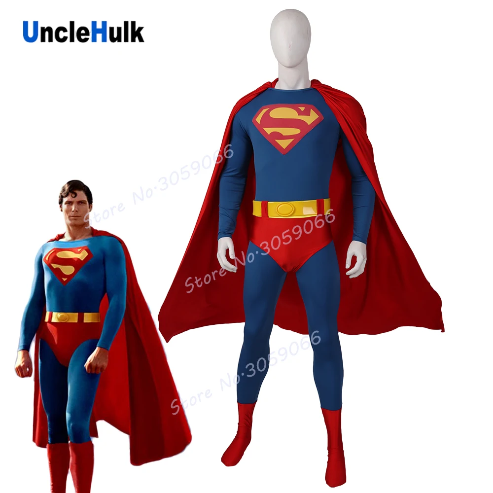 Superman Cosplay Costume - 1978 version movie - Lycra Spandex Bodysuit with belt cape and pants - No.22 | UncleHulk
Superman Cosplay Costume - 1978 version movie - Lycra Spandex Bodysuit with belt cape and pants - No.22 | UncleHulk