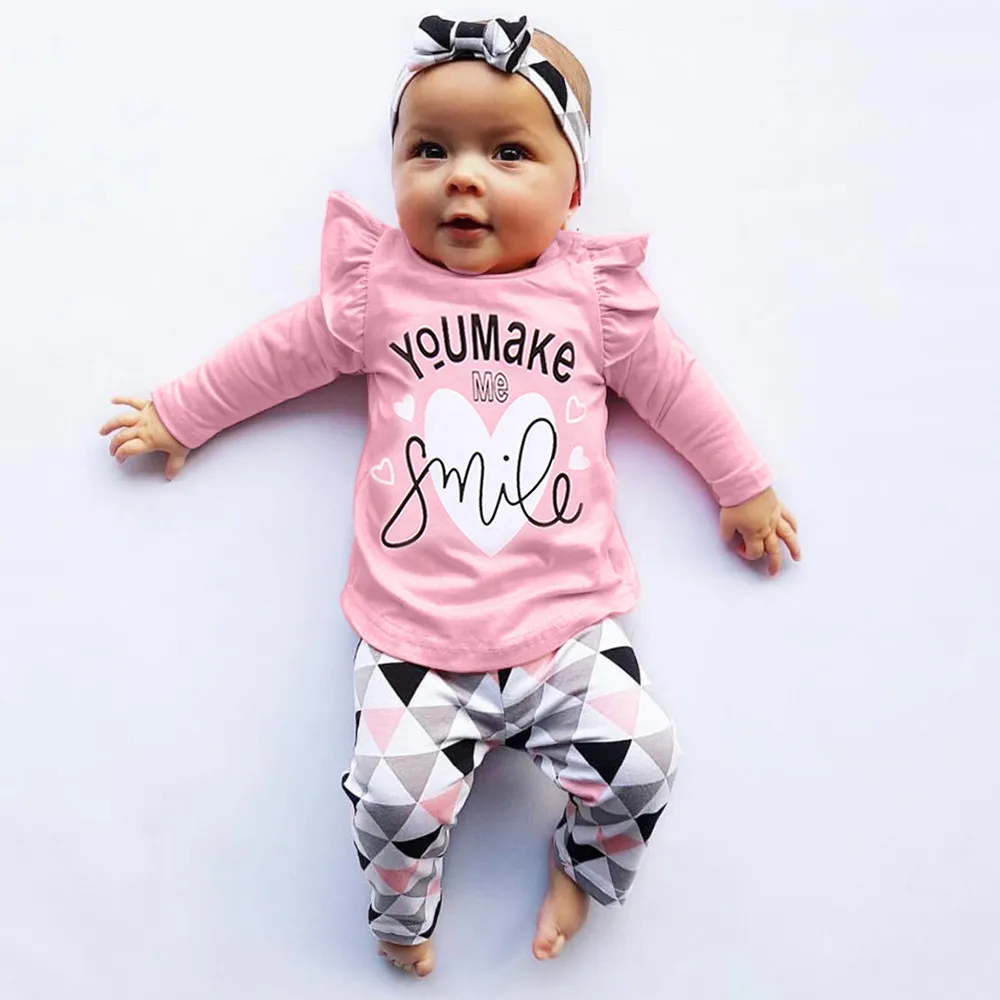KLV newborn baby girl clothes winter toddler baby Letter Print Tops Geometric Pants Outfits Set clothes#y20
KLV newborn baby girl clothes winter toddler baby Letter Print Tops Geometric Pants Outfits Set clothes#y20