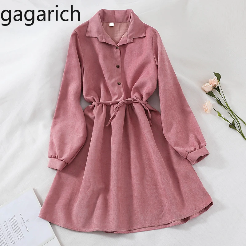 Gagarich Women Dress 2019 Autumn New Retro Solid Fashion Female Dresses Turn-down Collar Long Sleeve Dress Vestidos Verano
Gagarich Women Dress 2019 Autumn New Retro Solid Fashion Female Dresses Turn-down Collar Long Sleeve Dress Vestidos Verano