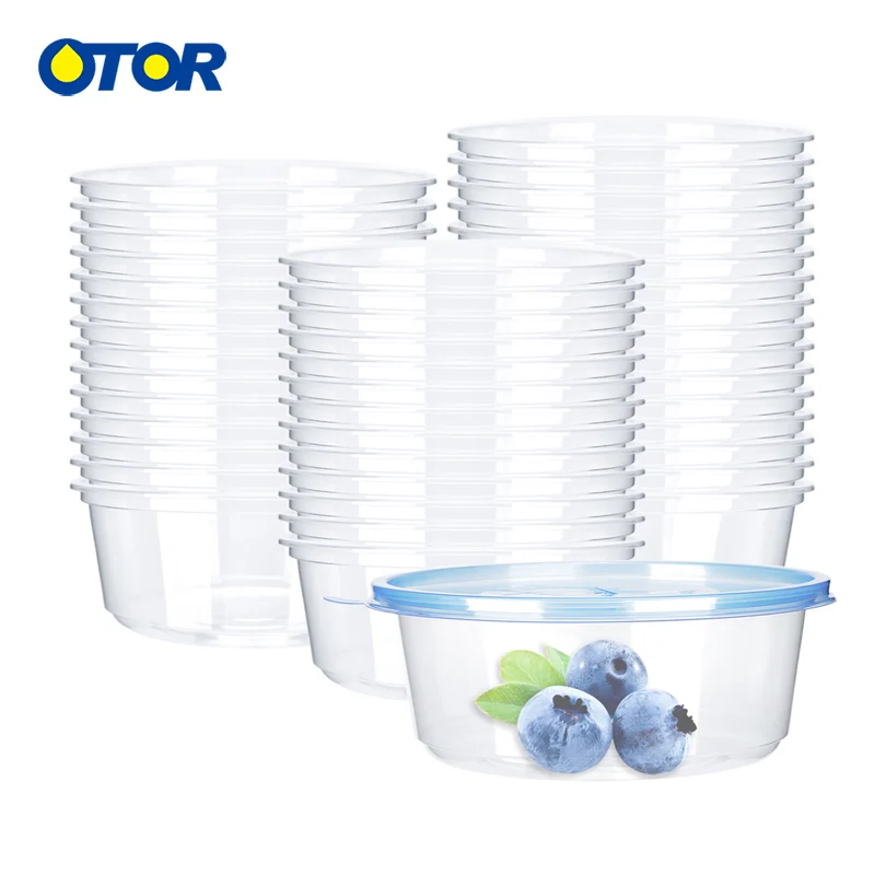 OTOR 120pcs Disposable Bowl with Lid Food Container Clear Bowl Box for Salad Fast Food Bento Microwaveable
OTOR 120pcs Disposable Bowl with Lid Food Container Clear Bowl Box for Salad Fast Food Bento Microwaveable