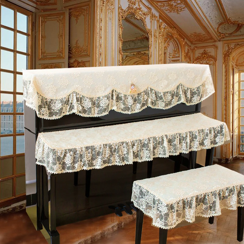 High-quality lace european style lace fabric Upright piano covers stool cover 1order=1set weight=0.9kg
High-quality lace european style lace fabric Upright piano covers stool cover 1order=1set weight=0.9kg