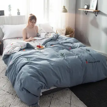 1PCS solid color washed cotton luxury duvet cover home Printed Cactus pineapple pattern Single Double Queen King Bedclothes
1PCS solid color washed cotton luxury duvet cover home Printed Cactus pineapple pattern Single Double Queen King Bedclothes