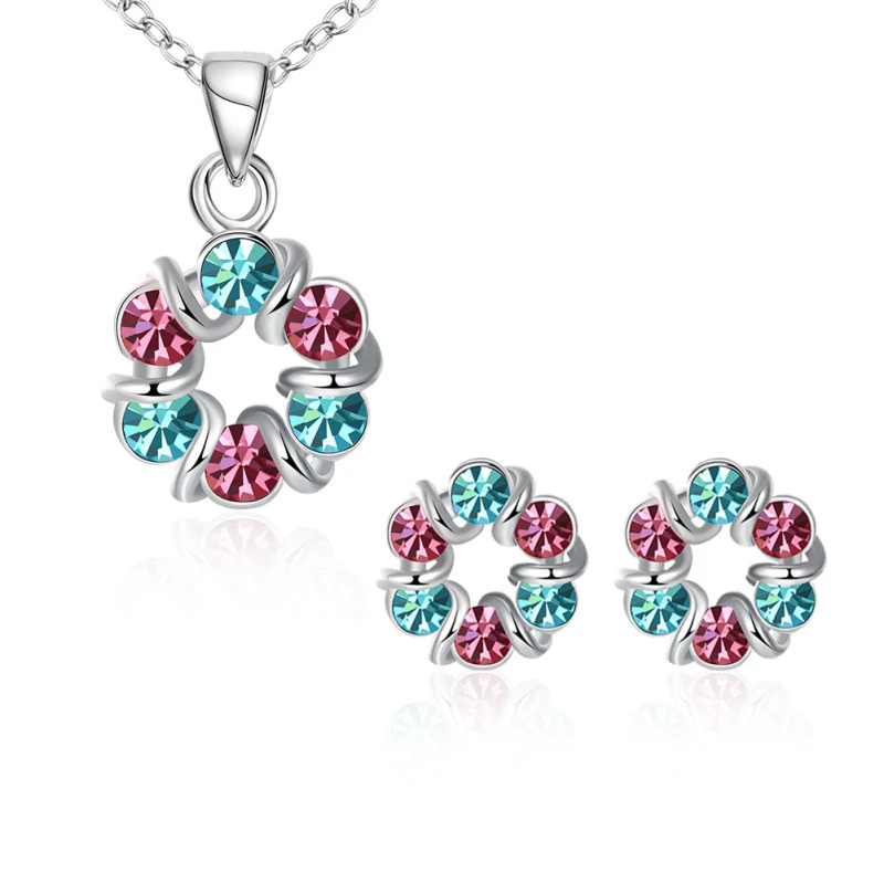 Garilina jewelry Silver Red Blue CZ Pendant Earrings Party trinket Jewelry Sets for women S2033
Garilina jewelry Silver Red Blue CZ Pendant Earrings Party trinket Jewelry Sets for women S2033