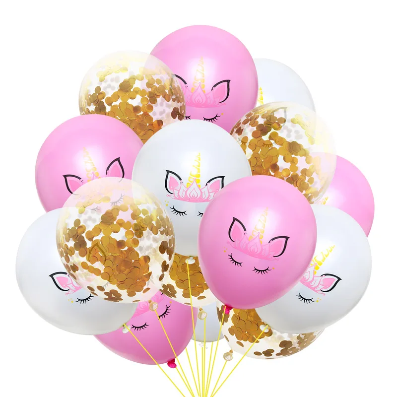 15pcs 12inch Crown Unicorn Latex Confetti Balloons Set for Unicornio Wedding Birthday Party Ball Christmas Decor for Home Kids
15pcs 12inch Crown Unicorn Latex Confetti Balloons Set for Unicornio Wedding Birthday Party Ball Christmas Decor for Home Kids