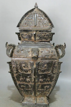 USPS to USA S2476 20" Old Ancient Chinese Bronze Beast handle water food vessel jar pot kettle
USPS to USA S2476 20" Old Ancient Chinese Bronze Beast handle water food vessel jar pot kettle