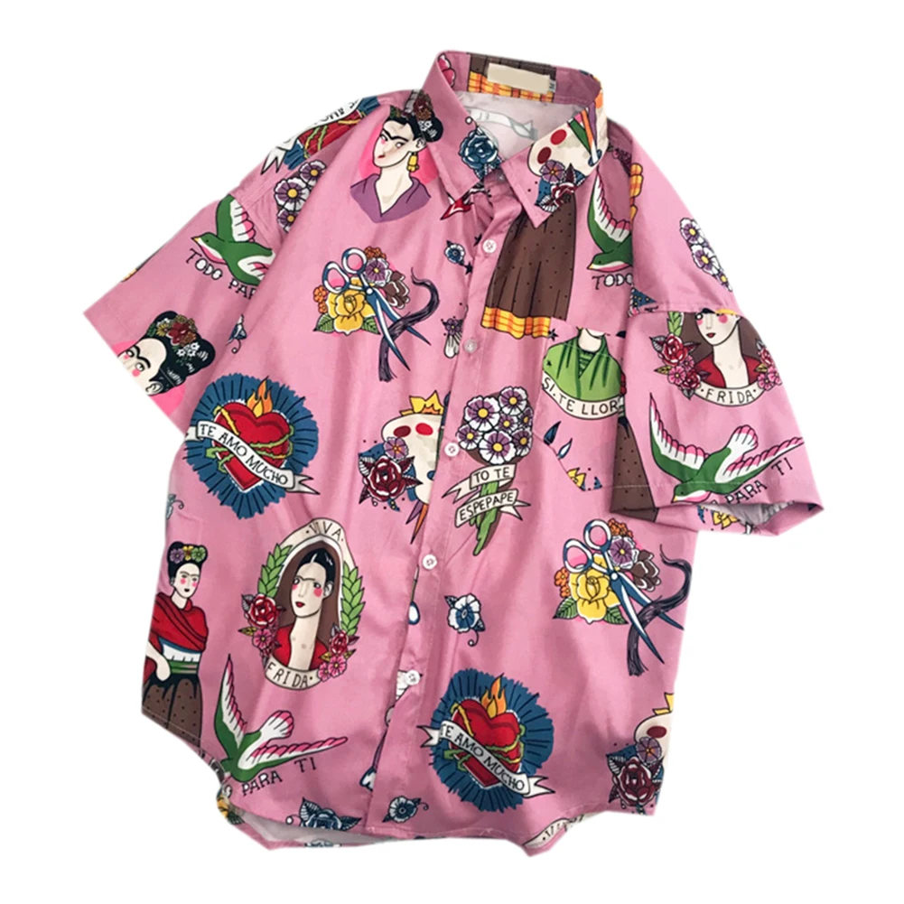 New Arrival Couple Blouse Hawaiian Shirts Cotton Novelty Cartoon Printed Short Sleeve Summer Casual Tops Beach Shirt
New Arrival Couple Blouse Hawaiian Shirts Cotton Novelty Cartoon Printed Short Sleeve Summer Casual Tops Beach Shirt