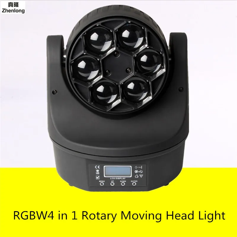 

RGBW4 In 1 Rotary Moving Head Light 6 Leds Bee Eye Light Beam Lamp DMX512 Stage Led for Bar KTV Disco Nightclub Show Xmas Decor