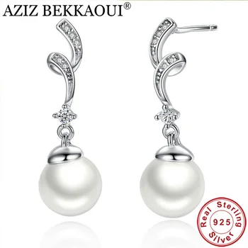 AZIZ BEKKAOUI Elegant 100% 925 Sterling Silver With White Round Pearl Drop Earrings Women Unique Design Pearl Jewelry Gift
AZIZ BEKKAOUI Elegant 100% 925 Sterling Silver With White Round Pearl Drop Earrings Women Unique Design Pearl Jewelry Gift