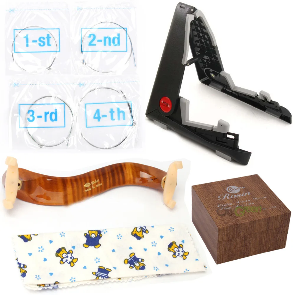 Maple Wood 4/4 Size Violin Shoulder Rest With Violin Strings Foldable Stand Wooden Box Rosin
Maple Wood 4/4 Size Violin Shoulder Rest With Violin Strings Foldable Stand Wooden Box Rosin