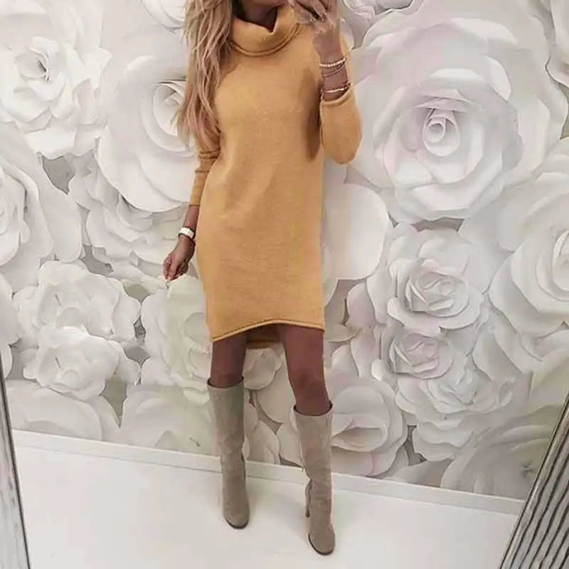 2018 Autumn Winter Women Knitted Sweater Dresses Turtleneck Bodycon Slim Jumper Vestido Long Causal Pullover WS5260C
2018 Autumn Winter Women Knitted Sweater Dresses Turtleneck Bodycon Slim Jumper Vestido Long Causal Pullover WS5260C