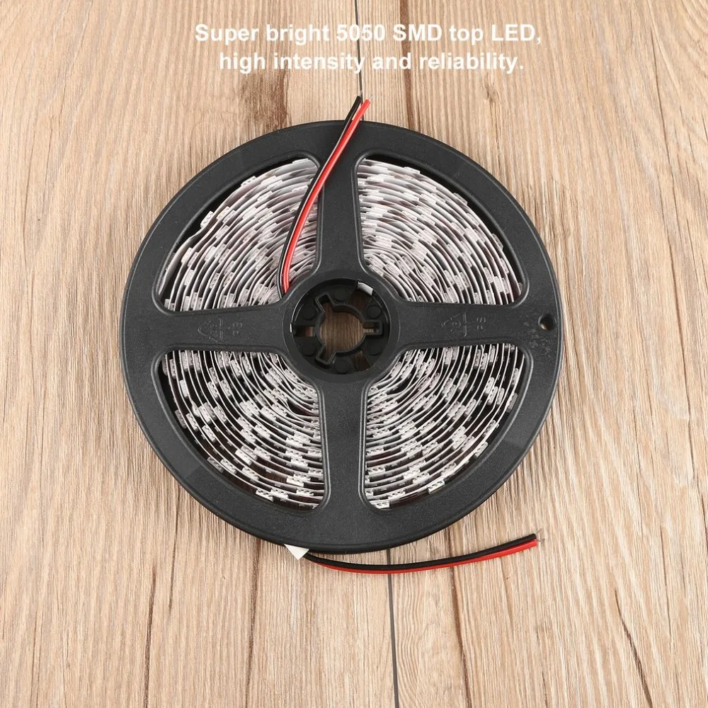 

Multi Use 5M 16 Feet 5050 SMD Non Waterproof 300 LEDs Flexible Light LED Sticky Strip DC 12V Cuttable Decoration