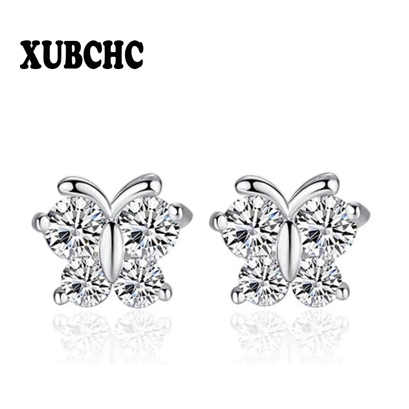 XUBCHC Tendy Animal White Butterfly Silver Stud Earrings Simple Zircon Earring Fashion Jewelry for Women Best Gift
XUBCHC Tendy Animal White Butterfly Silver Stud Earrings Simple Zircon Earring Fashion Jewelry for Women Best Gift