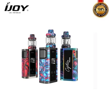 

Original IJoy Captain Resin 200W TC Kit Box Mod Dual 20700/18650 Battery with 6ml Captain Resin Vape Tank Mesh Coil VS PD270