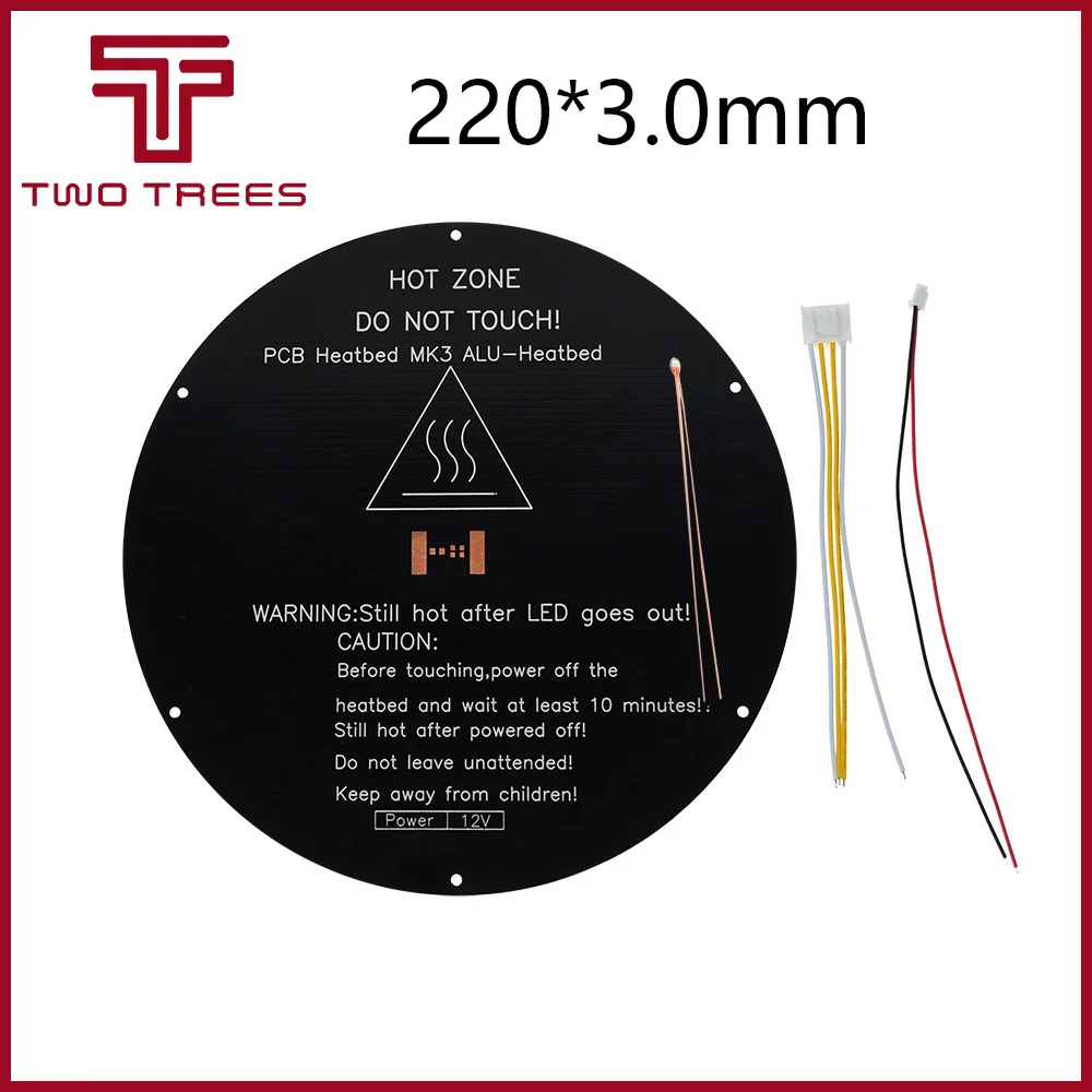 Delta Rostock MK2Y Round Heatbed Similar to MK3 PCB Heated Bed with cable Plate Reprap Heating Diameter 200mm for 3D printer
Delta Rostock MK2Y Round Heatbed Similar to MK3 PCB Heated Bed with cable Plate Reprap Heating Diameter 200mm for 3D printer